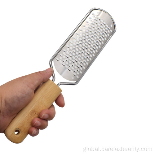 Pedicure Foot Scraper Bamboo and Stainless Steel for Dead Skin Manufactory